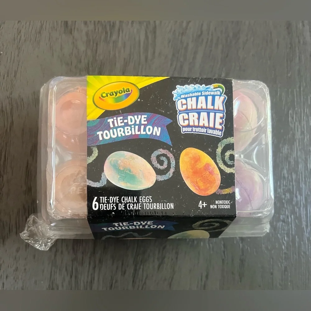 Crayola, Tie-Dye Egg Chalk, 6 Count